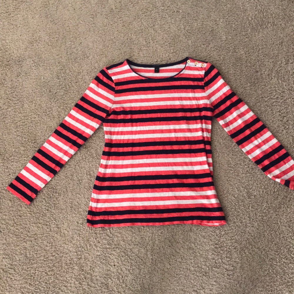Striped J Crew long sleeve shirt